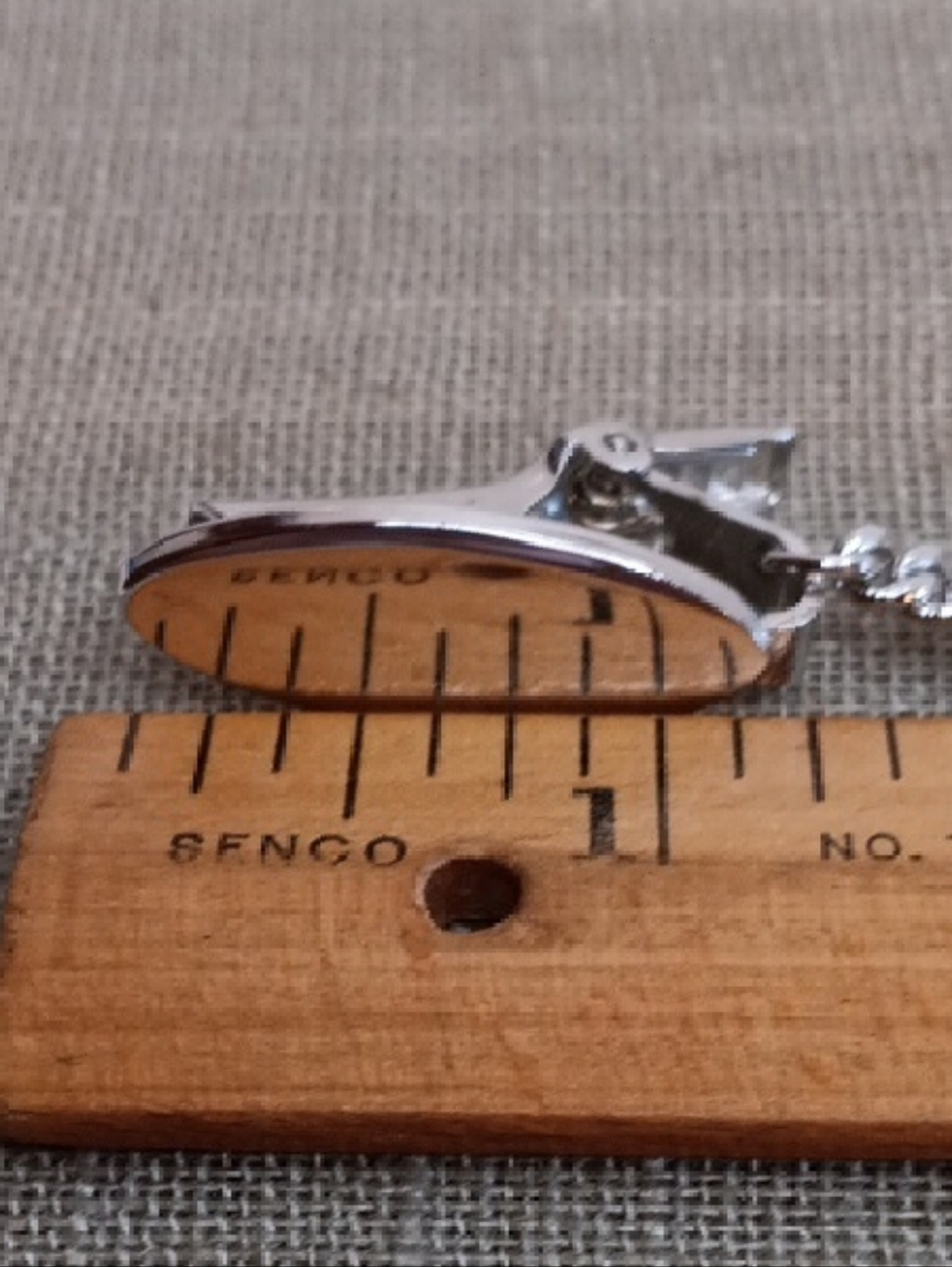 Anson Silver Tone Chain Sweater Guard Clip Vintage - Picture 5 of 8